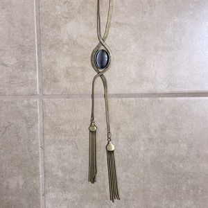 Long Gold Statement Necklace